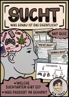 Vorschau - Arbeitsblätter - Was ist Sucht? Klasse 7 8 9 - Deckblatt