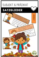 Vorschau - Präsentationen/Tafelbilder - Satzglieder - Subjekt und Prädikat - Herbst - Deckblatt