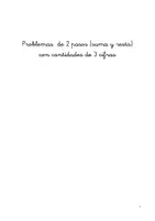 Vista previa - Hojas de trabajo - Problemas de 2 pasos (suma y resta). - página 1