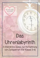 Vorschau - Spiele - Das Uhrenlabyrinth - Interaktives Spiel zur Berechnung von Zeitspannen - Deckblatt