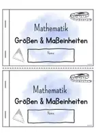 Vorschau - Arbeitsblätter - Größen und Maßeinheiten - Gewichte (Milligramm, Gramm, Kilogramm, Tonne) Heft - Deckblatt