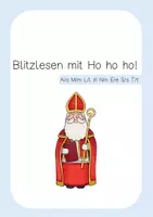 Vorschau - Präsentationen/Tafelbilder - Blitzlesen mit Ho Ho Ho! Buchstaben A M L I N E S T - Deckblatt