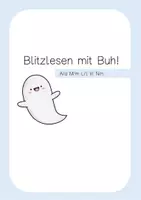 Vorschau - Präsentationen/Tafelbilder - Blitzlesen mit Buh! Buchstaben A M L I N - Deckblatt