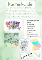 Vorschau - Stundenentwürfe - Unterrichtseinheit Kartenkunde Deutschland Bundesland - Deckblatt