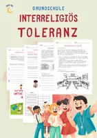Vorschau - Arbeitsblätter - Interreligiös - TOLERANZ - Islam, Christentum, Judentum - Deckblatt