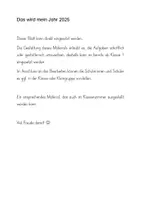 Vorschau - Arbeitsblätter - Das wird mein Jahr 2025 Klasse 1, 2, 3, 4 - Seite 1