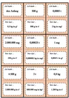 Vorschau - Spiele - "Ich habe - Wer hat?" (Ratespiel): Gewichte umrechnen - Deckblatt