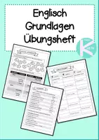 Vorschau - Arbeitsblätter - Englisch Grammatik Grundlagen Übungsheft - Deckblatt