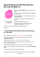 Vorschau - Arbeitsblätter - We Will Rock You: Liedbegleitung mit Cajon (Noten & Tipps) - Deckblatt