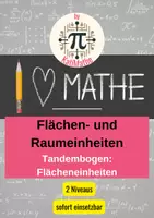 Vorschau - Spiele - Flächeninhaltseinheiten umwandeln Tandembogen auf 2 Niveaus - Deckblatt