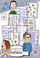 Vorschau - Fördermaterial/Inklusion - Übungskarten Gefühle - Deckblatt
