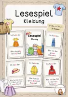Vorschau - Spiele - Lesespiel - Kleidung (Klasse 1/2) - Deckblatt