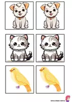 anteprima - Flashcard - FLASH CARD MEMORY ANIMALI DOMESTICI - Pagina 3