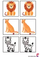 anteprima - Flashcard - FLASH CARDS MEMORY ANIMALI SAVANA - Pagina 3