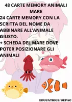 anteprima - Flashcard - FLASH CARDS MEMORY ANIMALI DEL MARE - Pagina di copertina