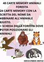 anteprima - Flashcard - FLASH CARDS MEMORY ANIMALI DELLA FORESTA - Pagina di copertina