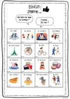 Vorschau - Arbeitsblätter - Bingo - J'aime … - Seite 1