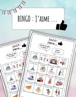 Vorschau - Arbeitsblätter - Bingo - J'aime … - Deckblatt