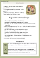 Vista previa - Hojas de trabajo - Base de orientación: Escribiendo diálogos. - página 1