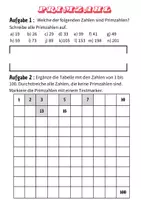 Vorschau - Arbeitsblätter - Übungsheft: Primzahl , Primfaktorzerlegung kgV und ggT - Seite 1