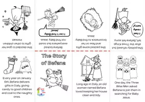 anteprima - Esercizi - The Story of Befana: mini book + flap book - Pagina 1