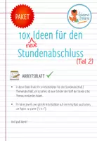 Vorschau - Arbeitsblätter - Stundenabschluss / Themenabschluss - 10x NEUE Aktivitäten (Paket 2) - Seite 1