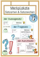 Vorschau - Poster - Plakate Satzarten & Satzzeichen - Deckblatt