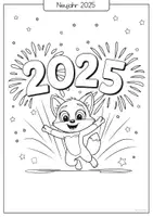 Vorschau - Arbeitsblätter - Neujahrs-Ausmalbilder 🎨🎇 – Kreativer Start ins neue Jahr! 🎉 - Seite 1