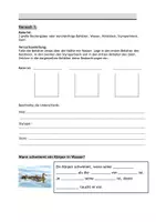 Vorschau - Arbeitsblätter - Versuche zum Schwimmen verschiedener Materialien - Seite 1
