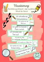 Vorschau - Präsentationen/Tafelbilder - Visualisierung Schleichdiktat/Laufdiktat - Schritt für Schritt - Deckblatt