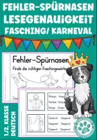 Vorschau - Arbeitsblätter - Fehler-Spürnasen Fasching Karneval Lesegenauigkeit Deutsch - Deckblatt