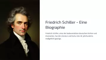Vorschau - Fördermaterial/Inklusion - Friedrich Schiller – Biografie, Werke und Einfluss: Eine umfassende Präsentation - Seite 1