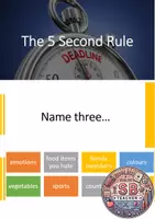 Vorschau - Spiele - Warm-Up Game: Name 3 Things in 7 Seconds (PowerPoint) - BEGINNER EDITION - Deckblatt