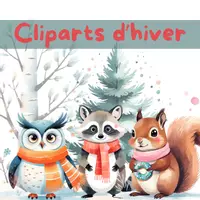 Aperçu - Cliparts/Visuels - Cliparts animaux hiver - Page 1