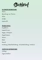 Vorschau - Arbeitsblätter - Steckbrief und Personenbeschreibung - Seite 2