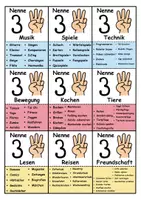 Vorschau - Arbeitsblätter - Nenne 3 (Give me 5) Hobbys/Hobbies - DaZ/DaF, Deutsch (Spiel) - Seite 2