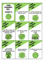 Vorschau - Arbeitsblätter - Mitschüler Bingo Hobbys/Hobbies - DaZ/DaF, Deutsch (Klassenspiel) - Finde jemanden, der… - Seite 1