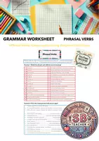 Vorschau - Arbeitsblätter - Phrasal Verbs: Worksheet - Deckblatt