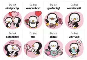 Vorschau - Anderer Materialtyp - Grußkarte zum Valentinstag für deine Pinguinklasse - Seite 2