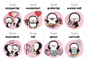 Vorschau - Anderer Materialtyp - Grußkarte zum Valentinstag für deine Pinguinklasse - Seite 3