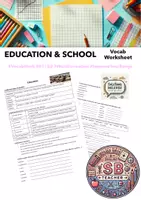 Vorschau - Arbeitsblätter - Education, learning & school: Vocabulary Worksheet (B1/B2 level) - Deckblatt