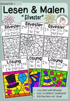 Vorschau - Arbeitsblätter - Lesen und Malen zu Silvester I Kl. 1 - Deckblatt