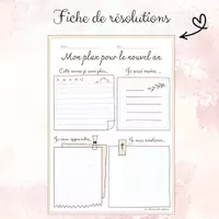 Aperçu - Expériences - fiche resolutions plan du nouvel an - Page de couverture