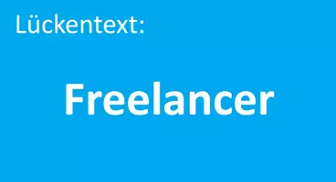 Vorschau - Arbeitsblätter - Lückentext: Arbeitsblatt_Freelancer - Deckblatt