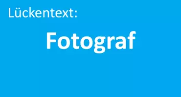 Vorschau - Arbeitsblätter - Lückentext: Arbeitsblatt_Fotograf - Deckblatt