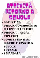 anteprima - Esercizi - attività rientro a scuola post feste - Pagina di copertina