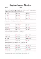 Vorschau - Arbeitsblätter - Kopfrechnen - vier Arbeitsblätter mit je einer Grundrechenart (incl. Lösungen) - Seite 3