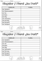 Vorschau - Arbeitsblätter - Singular / Plural "Im Park" DaZ / DaF / Deutsch - Seite 2
