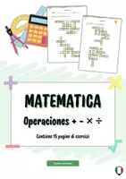 anteprima - Esercizi - Matematica: Operazioni + - × ÷ - Pagina di copertina
