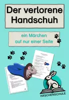 Vorschau - Fördermaterial/Inklusion - Der verlorene Handschuh - Märchentext auf einer Seite - Deckblatt